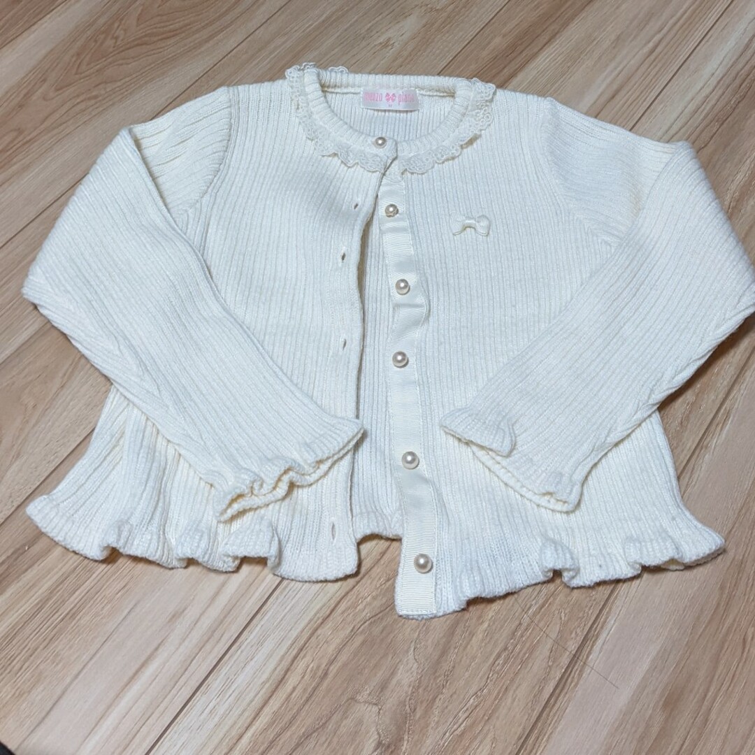 mezzo piano junior(メゾピアノジュニア)のmezzo piano　カーディガン キッズ/ベビー/マタニティのキッズ服女の子用(90cm~)(カーディガン)の商品写真