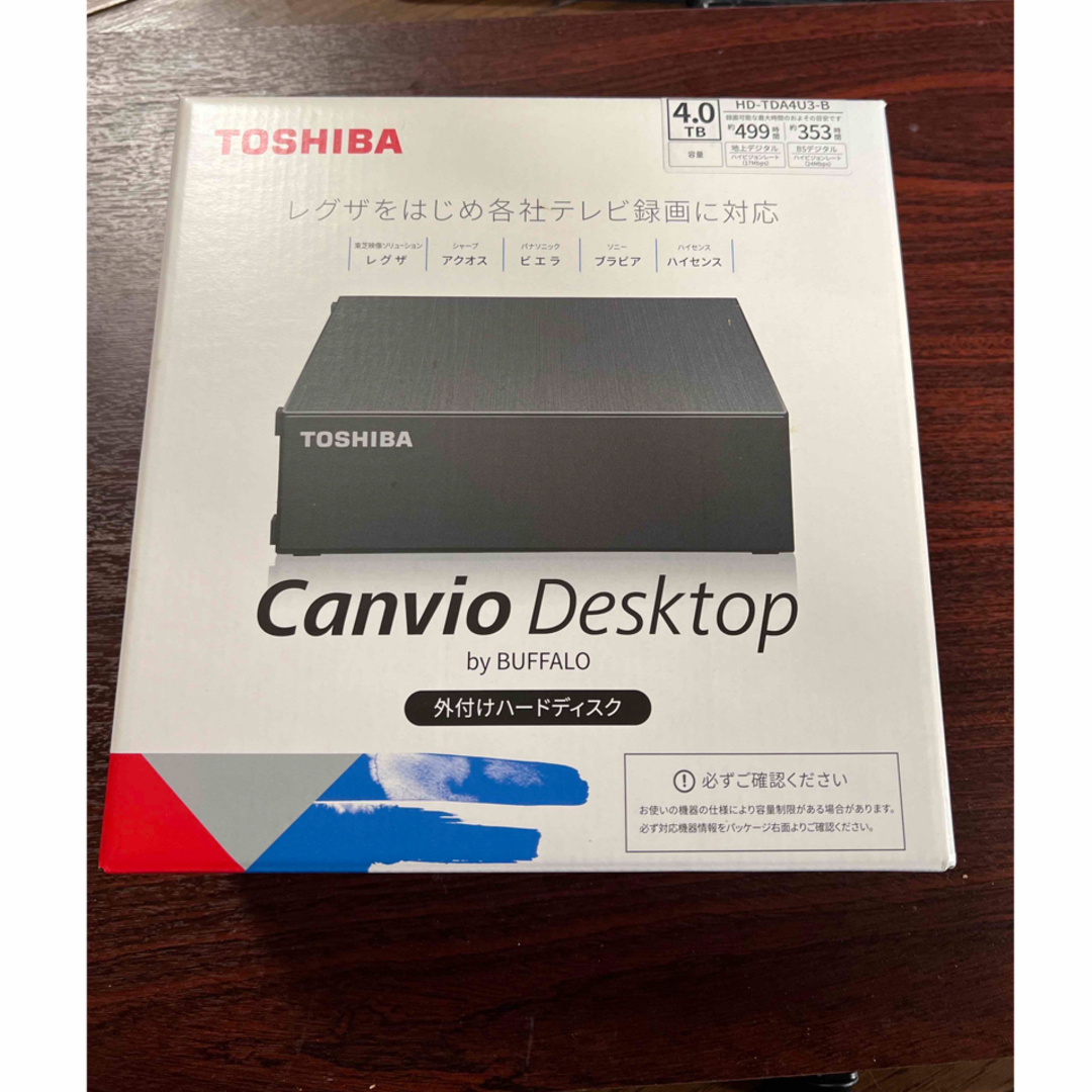 東芝(トウシバ)の東芝　外付けHDD 4TB HD-TDA4U3-B 新品 エンタメ/ホビーのエンタメ その他(その他)の商品写真