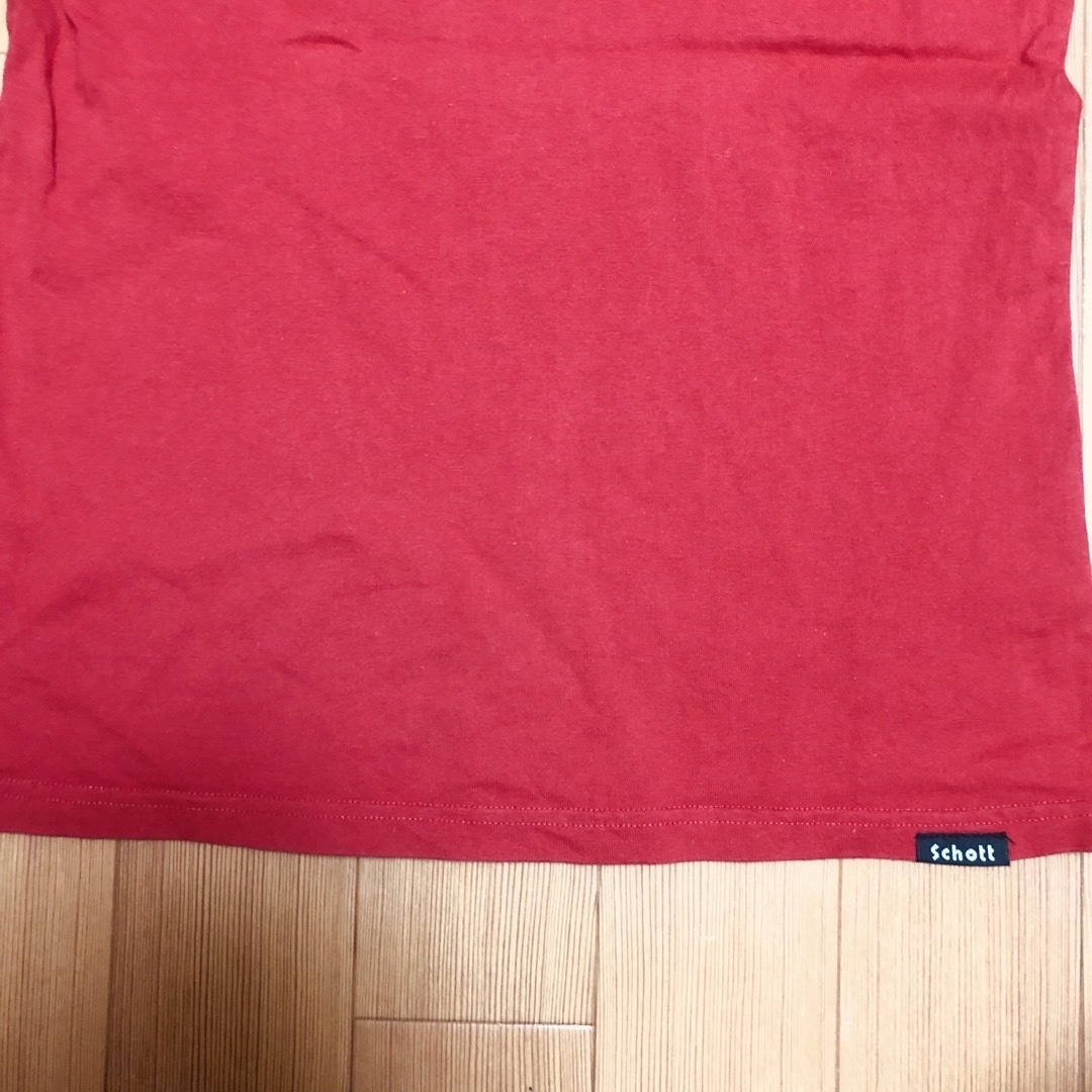 schott(ショット)のSchott N.Y.C ショット 半袖 刺繍 Tシャツ XSサイズ レッド メンズのトップス(Tシャツ/カットソー(半袖/袖なし))の商品写真