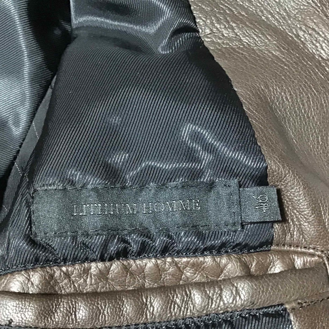 LITHIUM HOMME(リチウムオム)のリチウムオム　A2レザージャケット　サイズ46 メンズのジャケット/アウター(レザージャケット)の商品写真