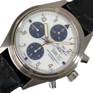 インターナショナルウォッチカンパニー(IWC)の　インターナショナルウォッチカンパニー IWC パイロットウォッチ ダブル クロノグラフ IW3713-29 白文字盤 ステンレス 自動巻き メンズ 腕時計(その他)