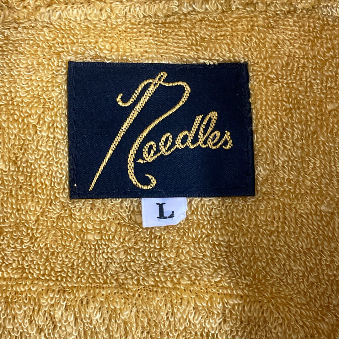 NEEDLES ニードルス 品番 MR298 Italian Collar Shirt LI/PE Pile Jersey パイルシャツ 半袖 イエロー サイズL 正規品 / B4617