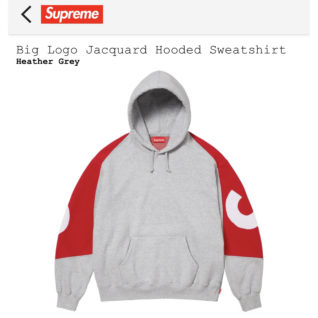 Supreme(シュプリーム)のSupreme Big Logo Jacquard Hooded Sweat L メンズのトップス(パーカー)の商品写真