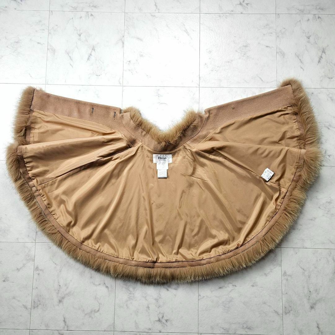 美品  RENE コサージュ付セットアップスカートジャケット レディース 3636採寸サイズ