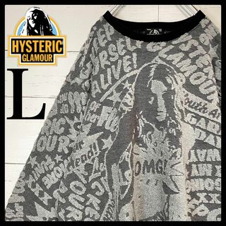 【入手困難】ブラックアイパッチ 総柄 L 希少デザイン 即完売モデル スウェット