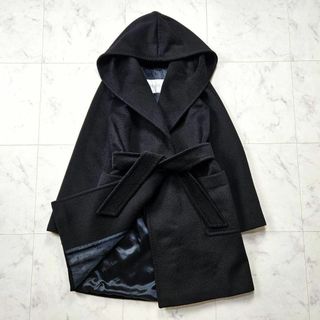 極美品✨　Max mara  フーデッドコート　ベルト付き　リアルト　赤　42