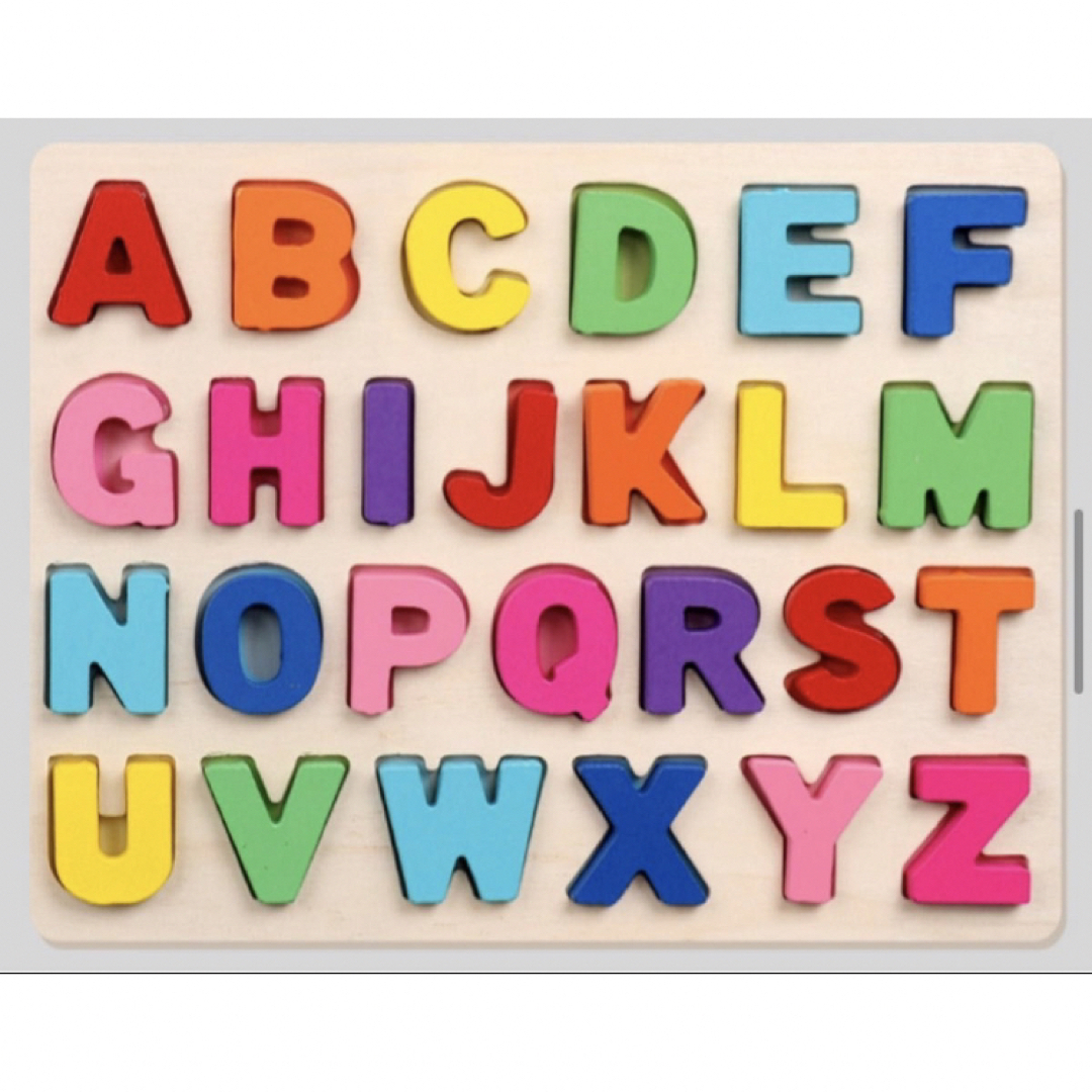 【人気】アルファベットパズル　木製　知育玩具 キッズ/ベビー/マタニティのおもちゃ(知育玩具)の商品写真