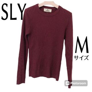 スライ(SLY)のSLY スライ　ニットトップス　ボルドー　Mサイズ(ニット/セーター)