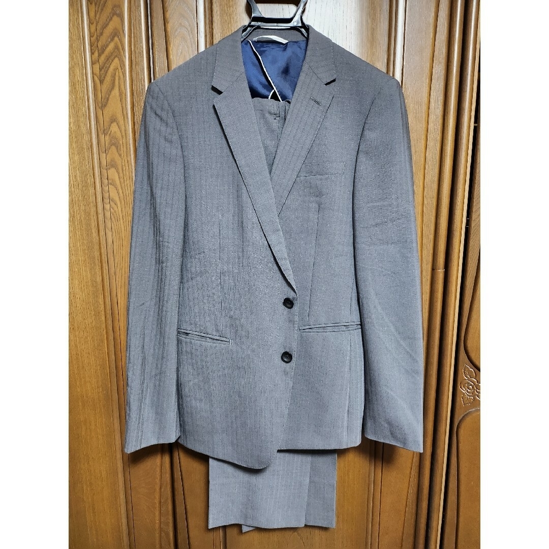 スーツ夏　灰ストライプ メンズのスーツ(セットアップ)の商品写真