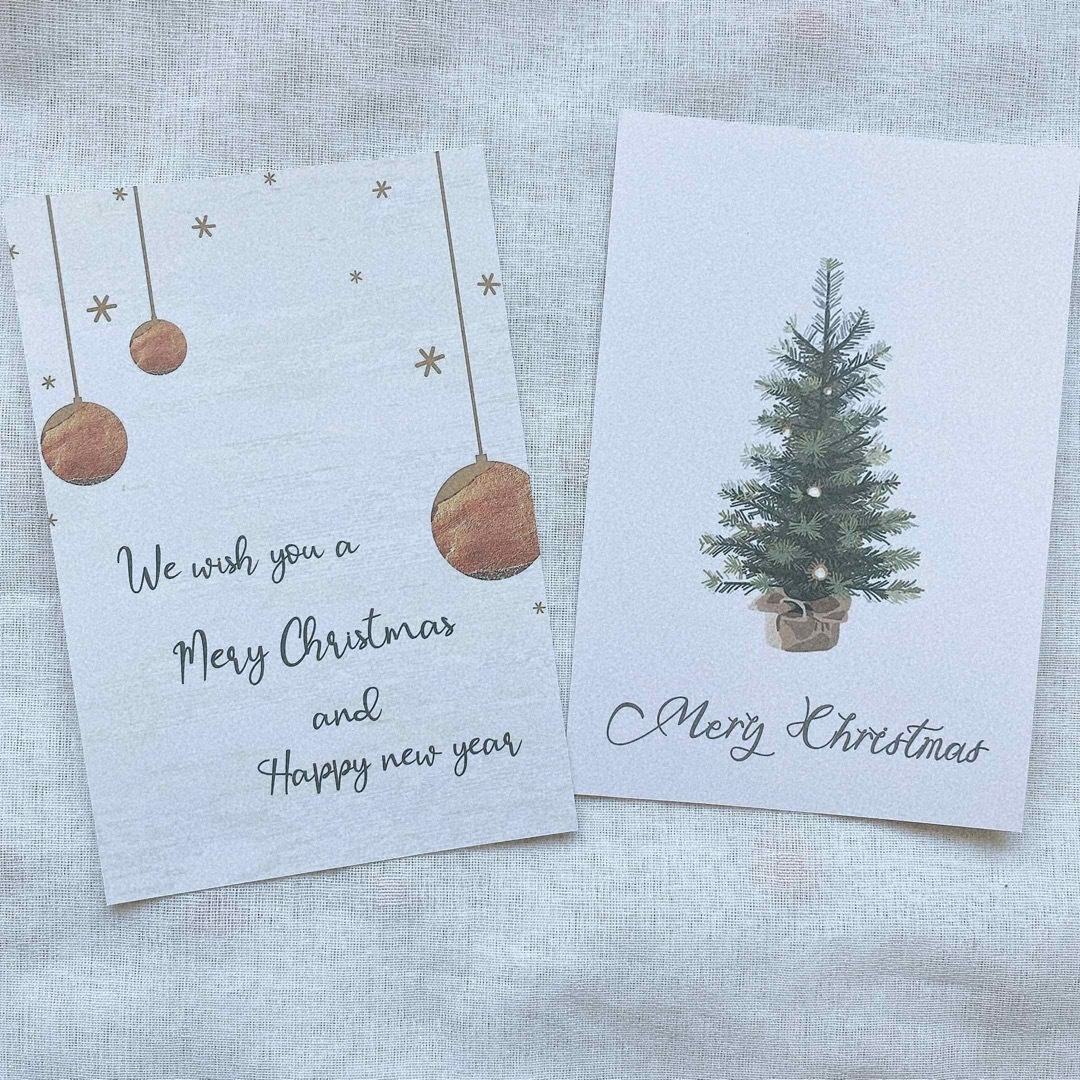 Xmas sale♡ クリスマスポストカード2枚set ハンドメイドのインテリア/家具(アート/写真)の商品写真