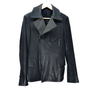 ヨウジヤマモト(Yohji Yamamoto)のY's 15AW ラムレザーダブルライダースジャケット コート Yohji Yamamoto Femme ヨウジヤマモト ワイズ レディース(ライダースジャケット)