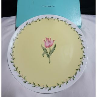 ティファニー(Tiffany & Co.)の◆TIFFANY ティファニー◆【未使用に近い】ピンクチューリップ 大皿プレート(食器)