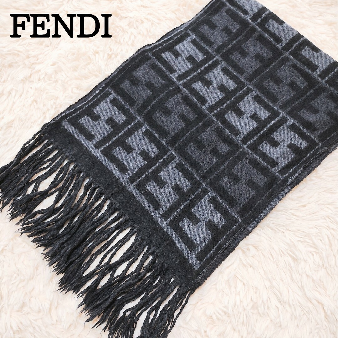 マフラーFENDI フェンディ マフラー MADE IN ITALY ウール100