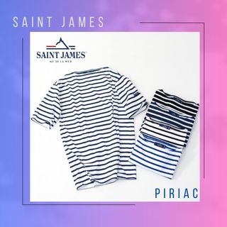 セントジェームス(SAINT JAMES)のセントジェームス　ピリアック　クルーネック　T4 marine/ecru(Tシャツ/カットソー(半袖/袖なし))