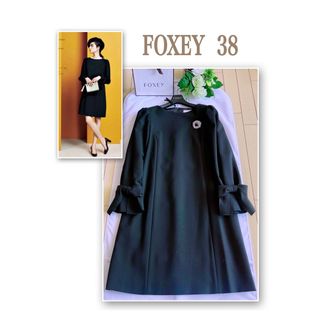 フォクシー(FOXEY)のFOXEY  2019年スリーブスワンピース38 新品同様　Rene(ひざ丈ワンピース)