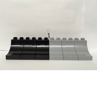 レゴデュプロ(レゴ デュプロ)のレゴ デュプロ 変わった形 特殊 屋根に ブラック 黒色 グレー 6個 セット(積み木/ブロック)