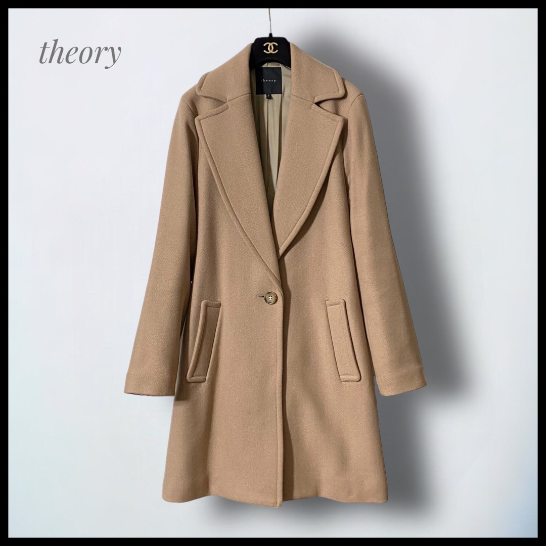 theory - 【theory】チェスターコート ロングコート ウールコートの ...