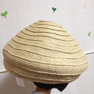 麦藁ベレー*(ハンチング/ベレー帽)