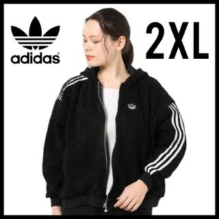 adidas  美品　フリース　ビックロゴ　LLサイズ