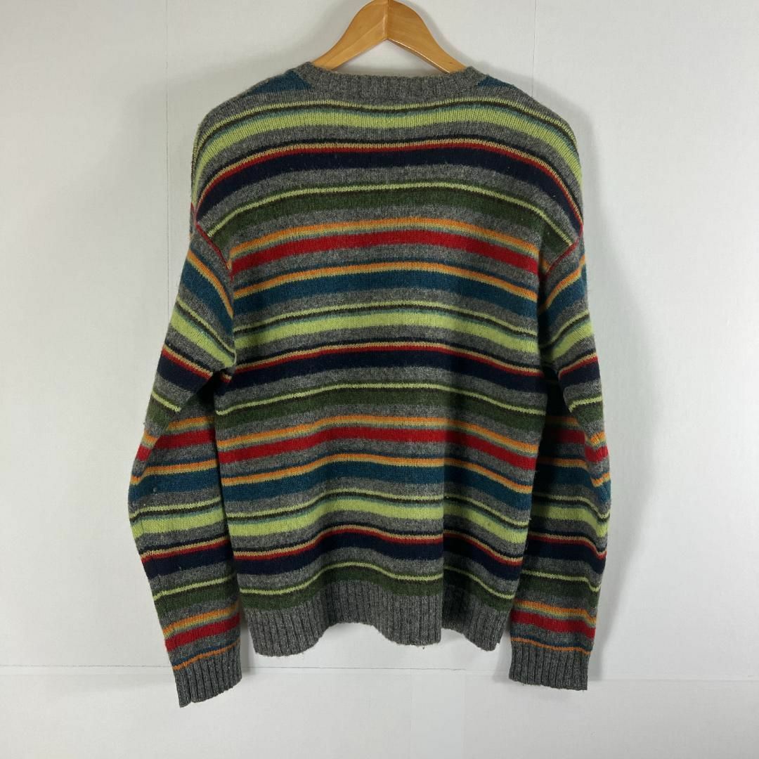 J.Crew - 90s J.CREW ボーダー マルチカラー ウール ニットの J.Crew - 90s J.CREW ボーダー マルチカラー ウール ニットの