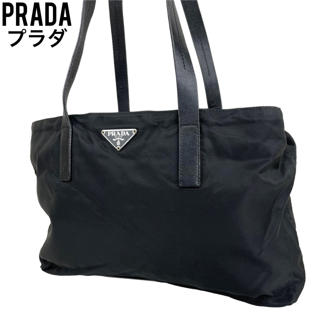PRADA - ✨美品 PRADA プラダ トートバッグ ブラック 黒 ポコノ 肩掛け