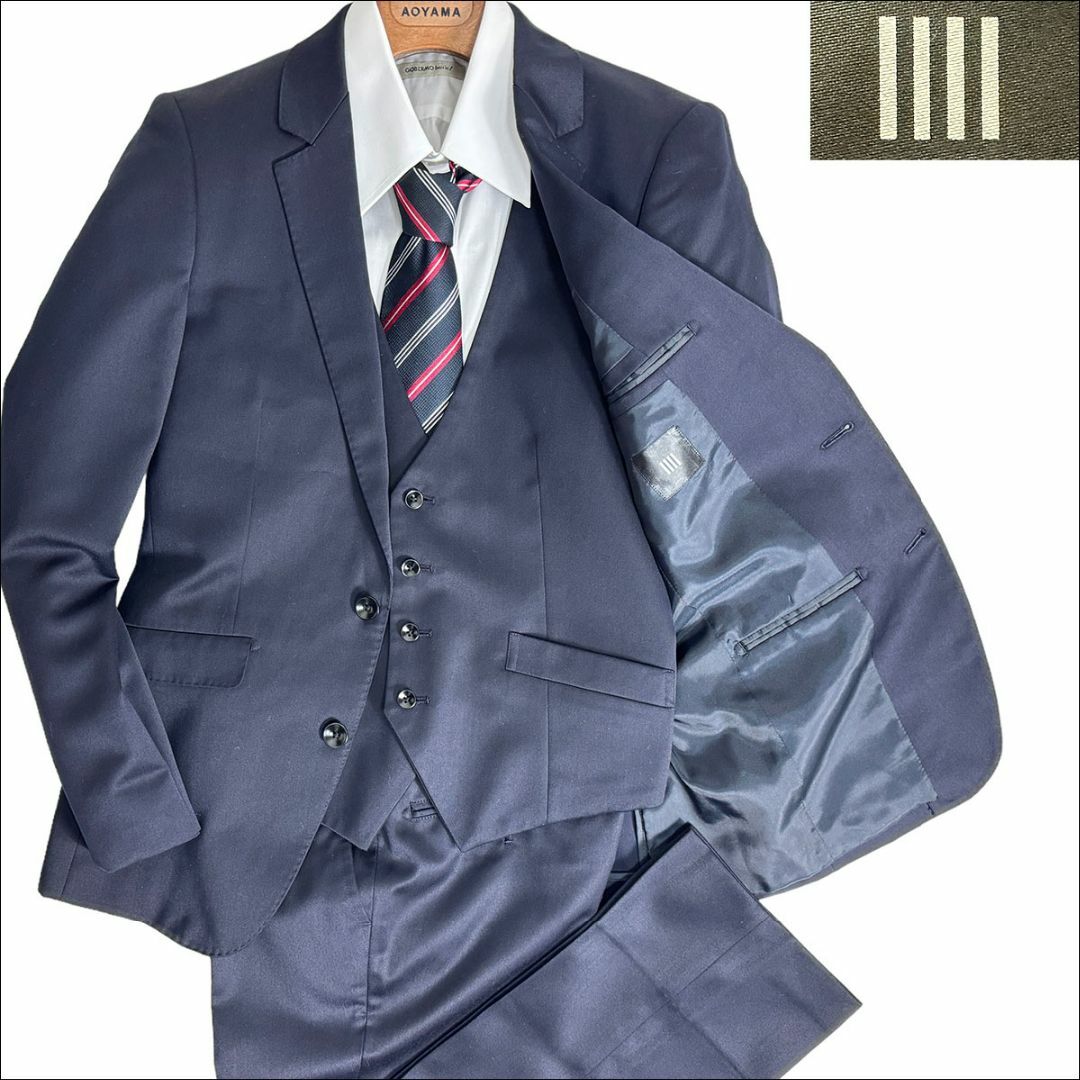 THE SUIT COMPANY - J7279 美品 スーツセレクト SKINNY 3ピーススーツ