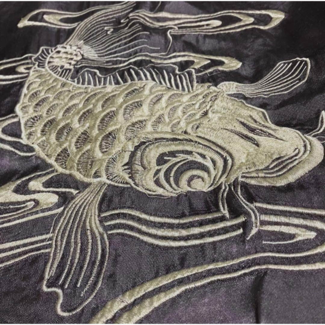 【希少】百花繚乱 スカジャン リバーシブル レーヨン 和柄 刺繍 龍 竜 鯉 桜 【希少】百花繚乱 スカジャン リバーシブル レーヨン 和柄 刺繍 龍 竜 鯉 桜