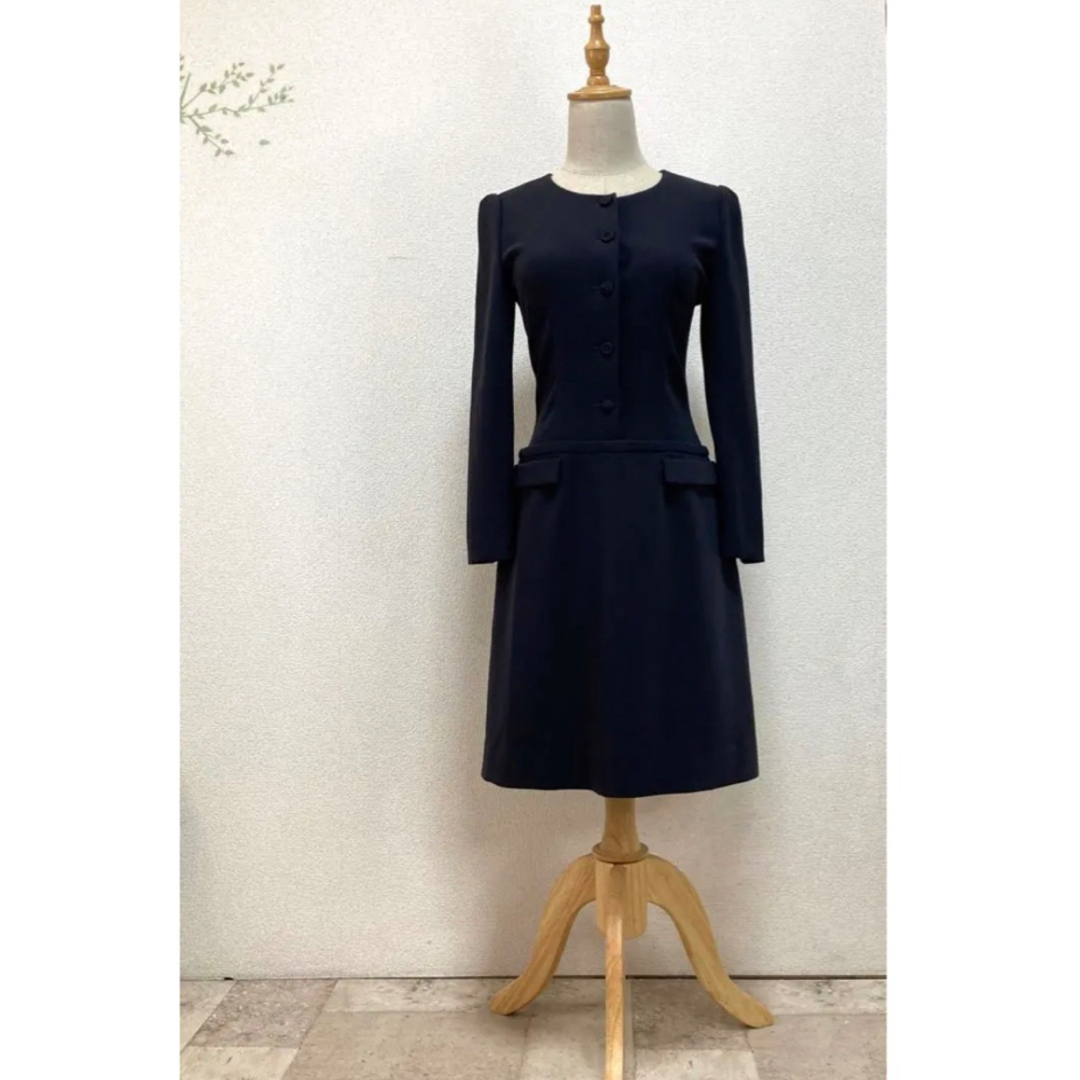 FOXEY NEW YORK - 美品フォクシーニューヨークとろみ素材ネイビー