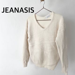 ジーナシス(JEANASIS)のJEANASIS ジーナシス　ホワイト　ニット　トップス(ニット/セーター)