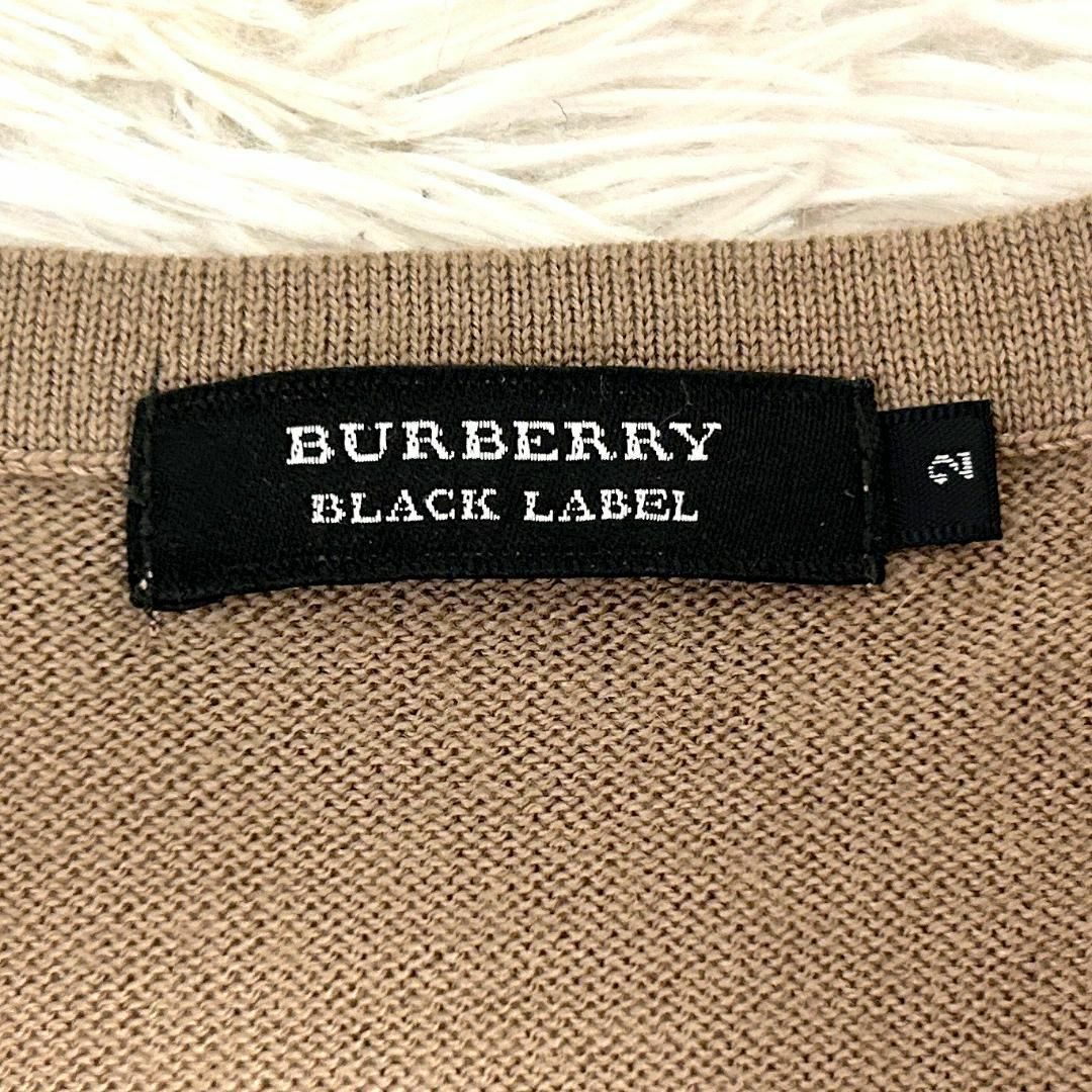 BURBERRY BLACK LABEL(バーバリーブラックレーベル)の【美品】バーバリー　ブラックレーベル　メガチェック　ニット　セーター　キャメル メンズのトップス(ニット/セーター)の商品写真