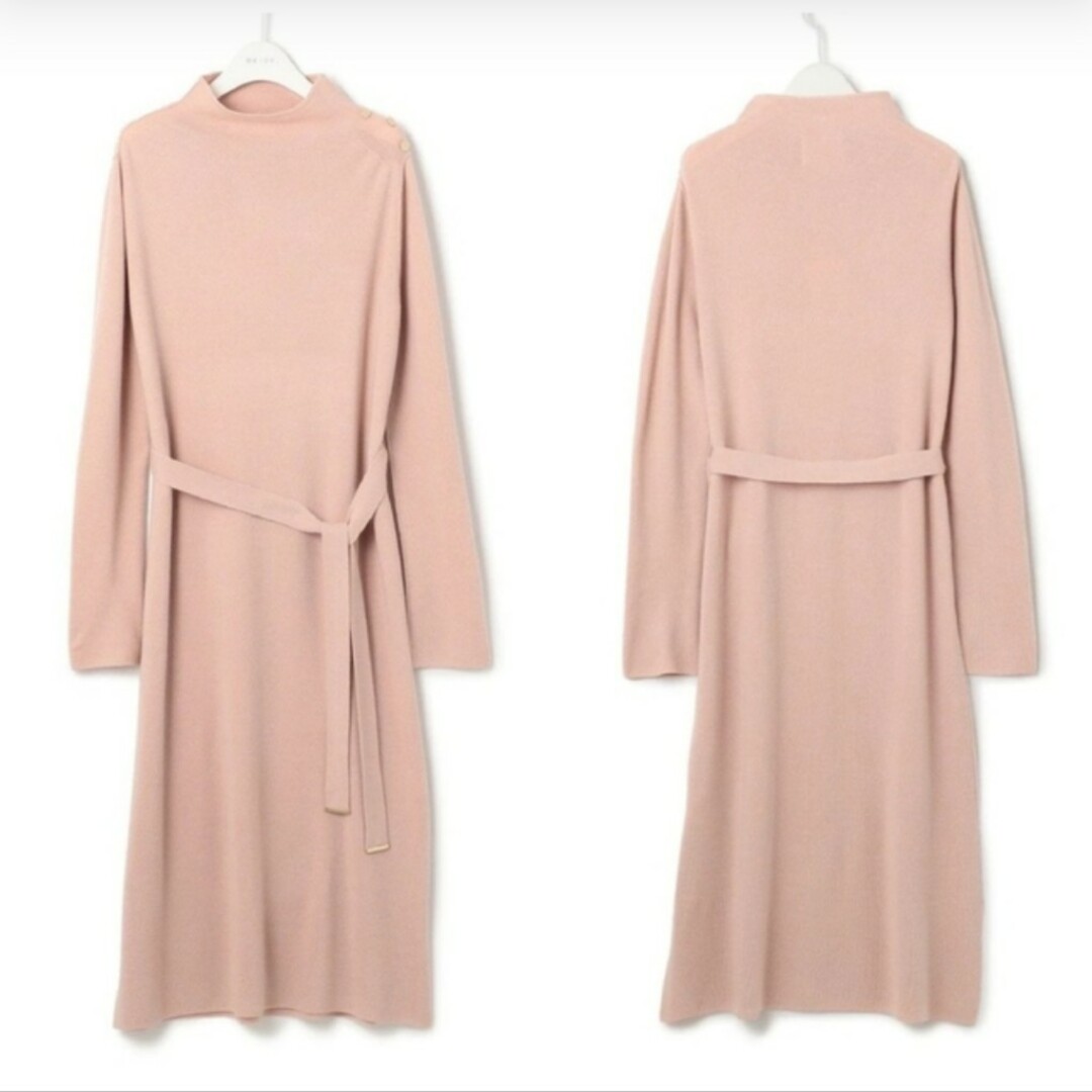 匿名発送  BEIGE, ベイジ ピンクベージュ ニットワンピース