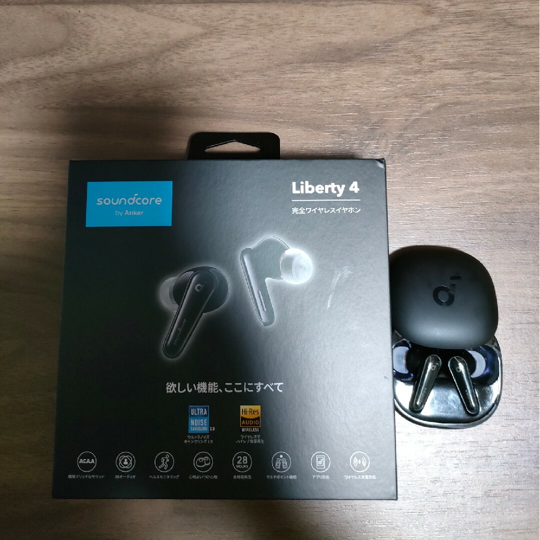 Anker(アンカー)のSoundcore　liberty　4　ブラック スマホ/家電/カメラのオーディオ機器(ヘッドフォン/イヤフォン)の商品写真