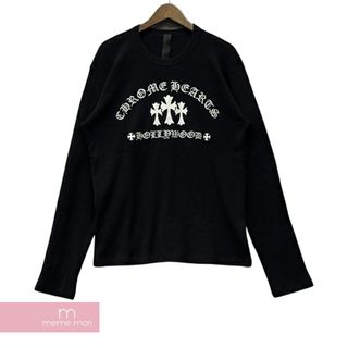 クロムハーツ(Chrome Hearts)のCHROME HEARTS Y NOT Cemetery Cross Thermal L/S Tee クロムハーツ ワイノットセメタリークロスサーマルロングスリーブTシャツ 長袖カットソー ロンT ワッフル ロゴ刺繍 King Taco キングタコ ブラック サイズL【231118】【新古品】【me04】(Tシャツ/カットソー(半袖/袖なし))