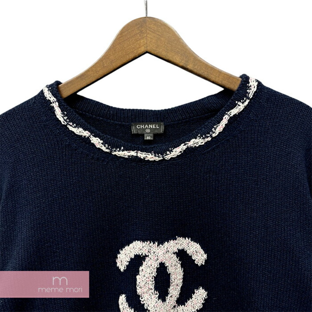 CHANEL 2021SS Cashmere Sweater P70495K10069 シャネル カシミヤセーター ニット ココマーク ネイビー  サイズ50【231117】【中古-A】【me04】