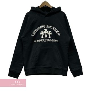 美品 Chrome Hearts セメタリークロス プルオーバー パーカー L白