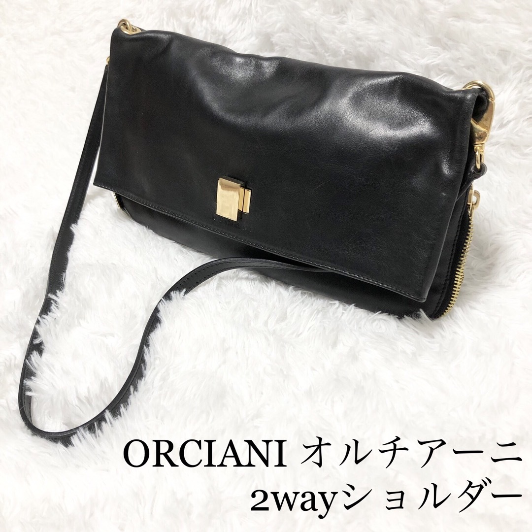 ORCIANI - ORCIANI オルチアーニ 2way ショルダー クラッチバッグ 一部