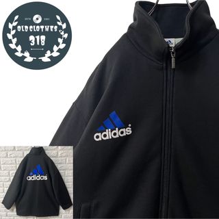 アディダス(adidas)の【ADIDAS】90s デサント期 ジップブルゾン デカロゴ 裏地キルティング(ブルゾン)