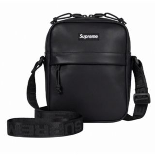 supreme the northface bag black レザーショルダー