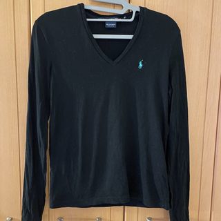 ラルフローレン(Ralph Lauren)のRalph Lauren ブラック Vネック ロンT(Tシャツ(長袖/七分))