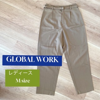 グローバルワーク(GLOBAL WORK)のグローバルワーク　GLOBAL WORK M ブラウン　きれいめ　パンツ　タック(カジュアルパンツ)