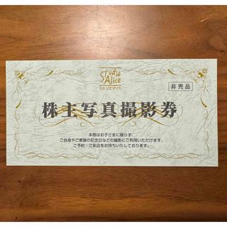 スタジオアリス　株主写真撮影券(その他)