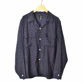 ニードルス 22ss 美品 パピヨン刺繍 ポケット付き 半袖 シャツ パープル系