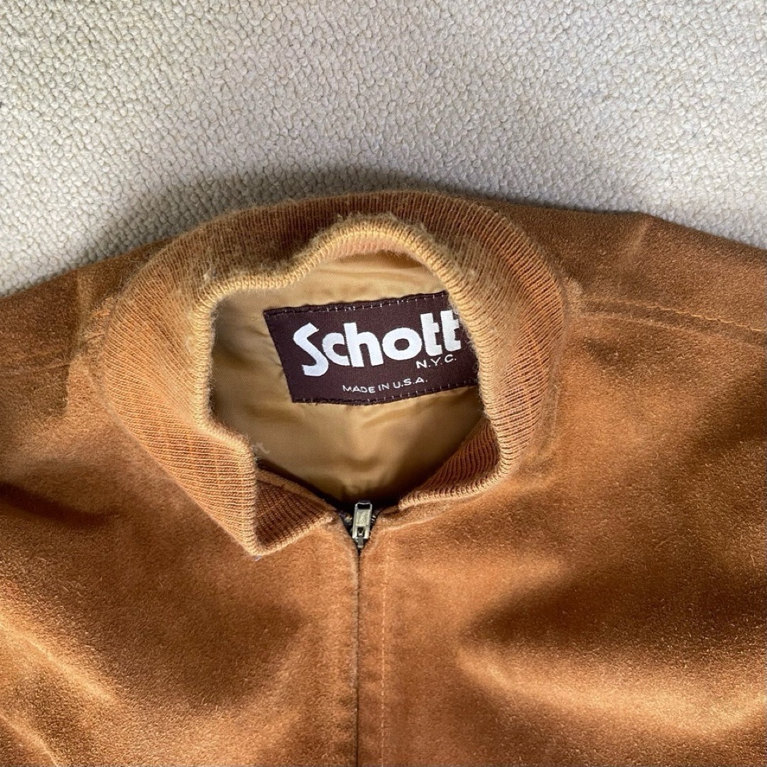 schott(ショット)のschott/ショット★スウェードジャケット40★USA メンズのジャケット/アウター(レザージャケット)の商品写真