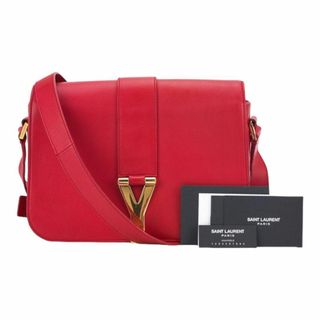 サンローラン(Saint Laurent)のサンローラン SAINT LAURENT ショルダーバッグ 赤　レッド レザー(ショルダーバッグ)