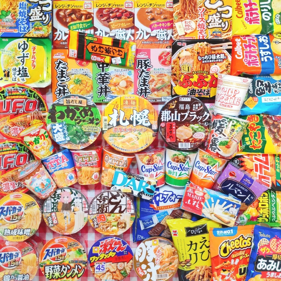 カップ麺　カップラーメン詰め合わせ　お菓子詰め合わせ　おかし　食品詰め合わせ　①