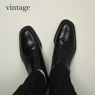 00's Jan claude 革靴　ブラック　ノーレース　vintage(ドレス/ビジネス)