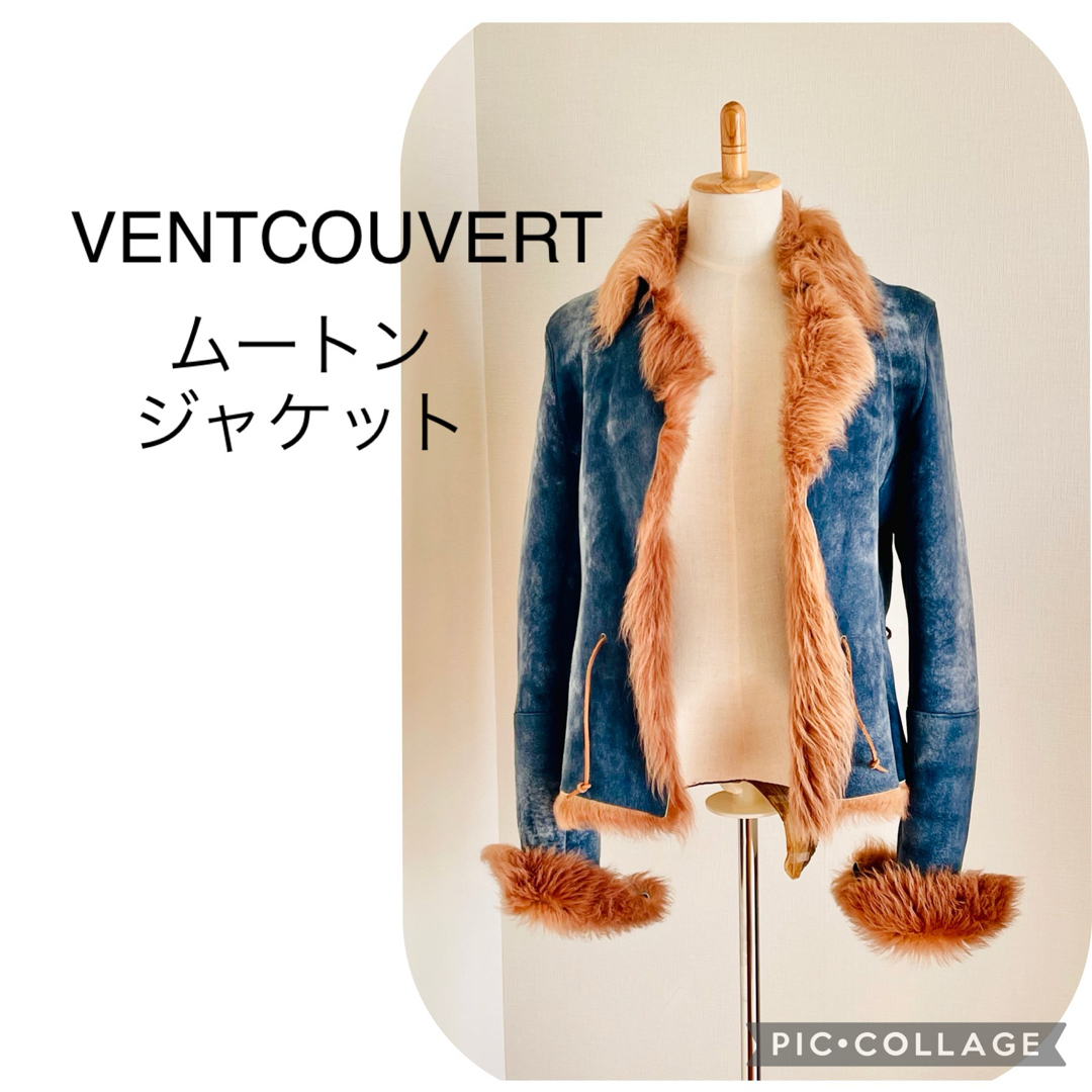 VENT COUVERT デニム風ムートンジャケットムートンコート