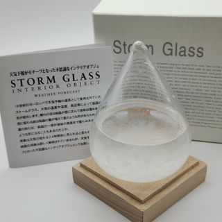 ストームグラス 気象計 雑貨 ガリレオ温度計 テンポドロップ 雫型 天気予報(置物)