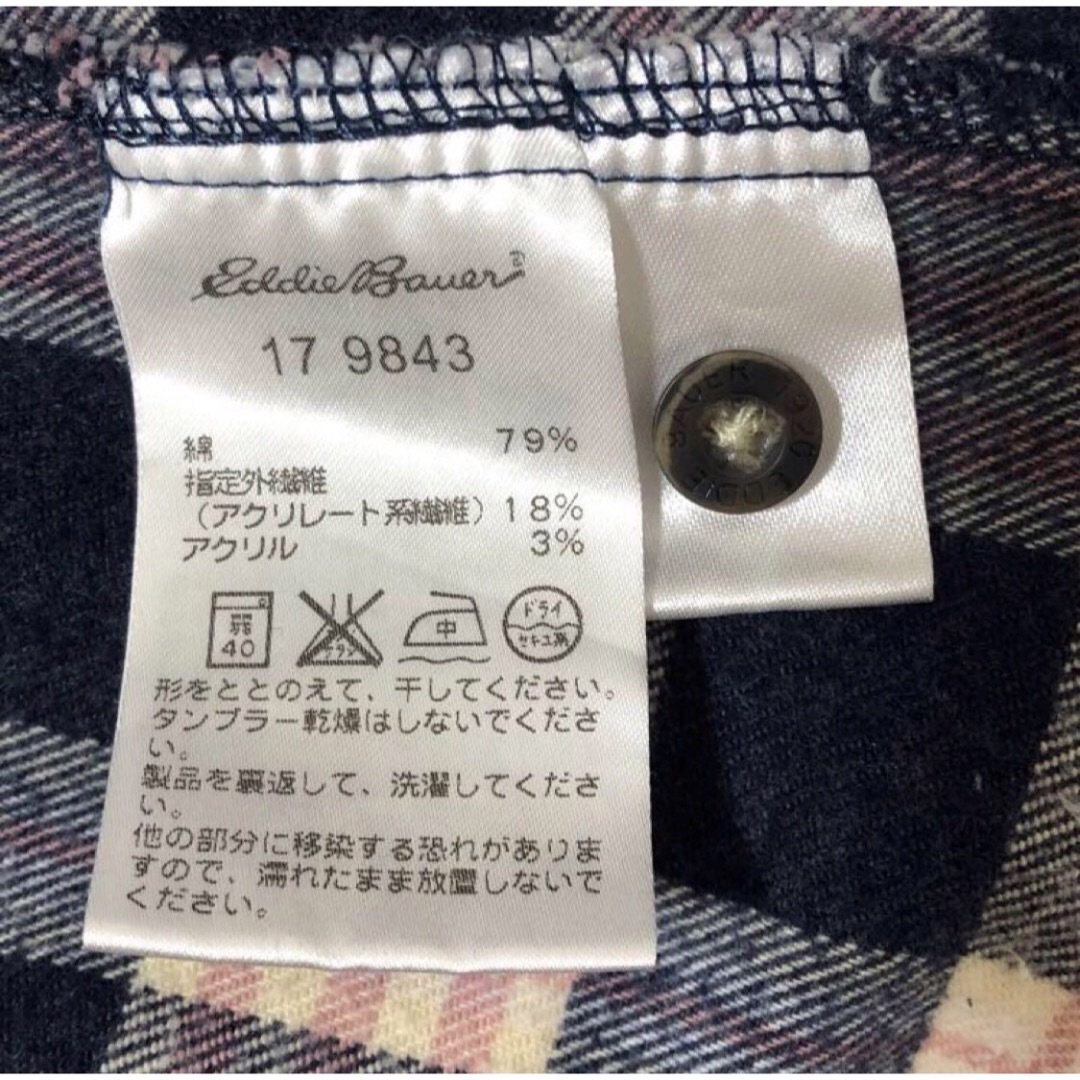 Eddie Bauer(エディーバウアー)のエディーバウアー　シャツワンピース　長袖　秋冬　チェック　Sサイズ　PXSサイズ レディースのワンピース(ひざ丈ワンピース)の商品写真