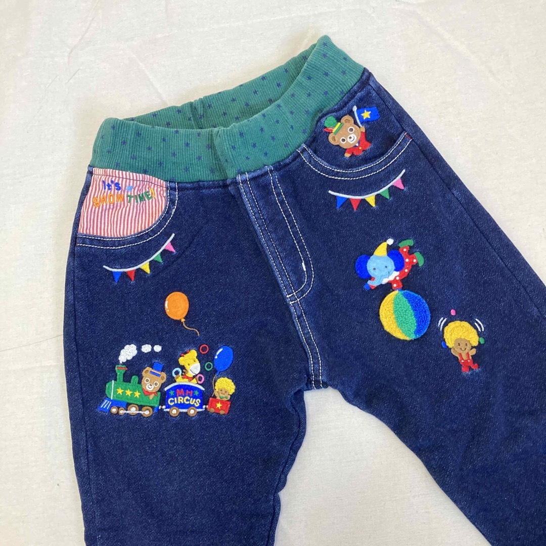 最新モデル ミキハウス 豪華 パンツ デニム スウェット サーカス プッチー 110 パンツ/スパッツ ボトムス・スパッツ